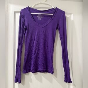 Great Condition! Arizona Jean Company Women's Purple Long Sleeve Top, Size Small